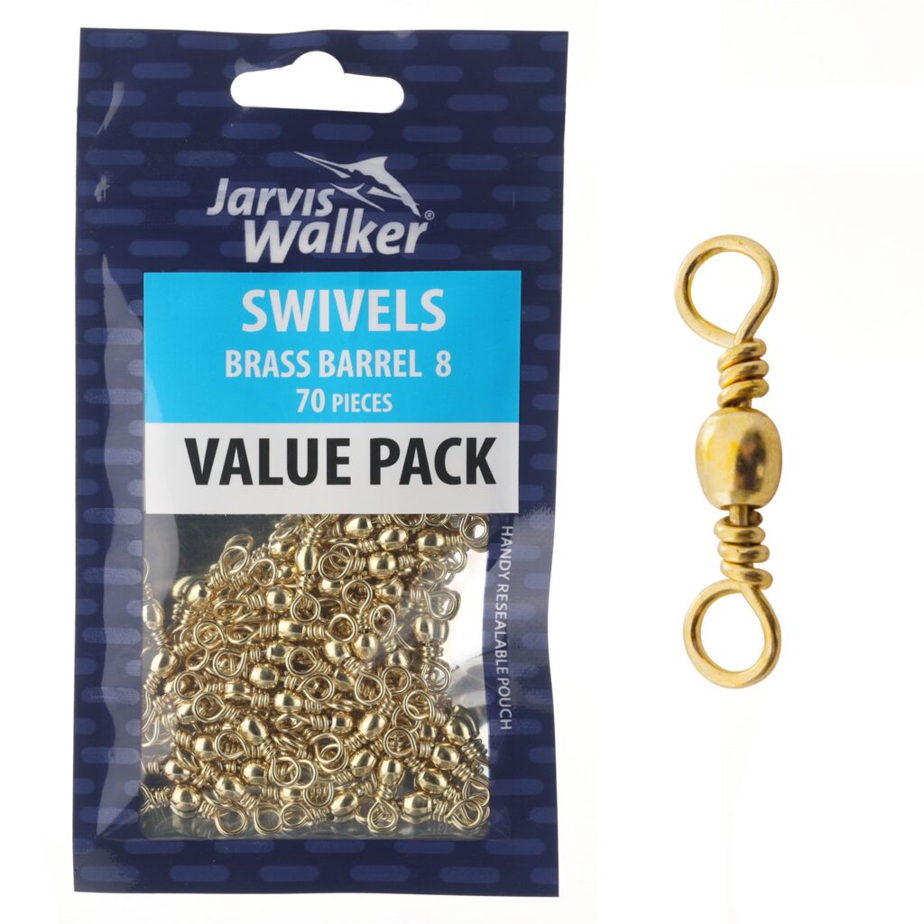 JW Brass Barrel Swivels Value Pack
