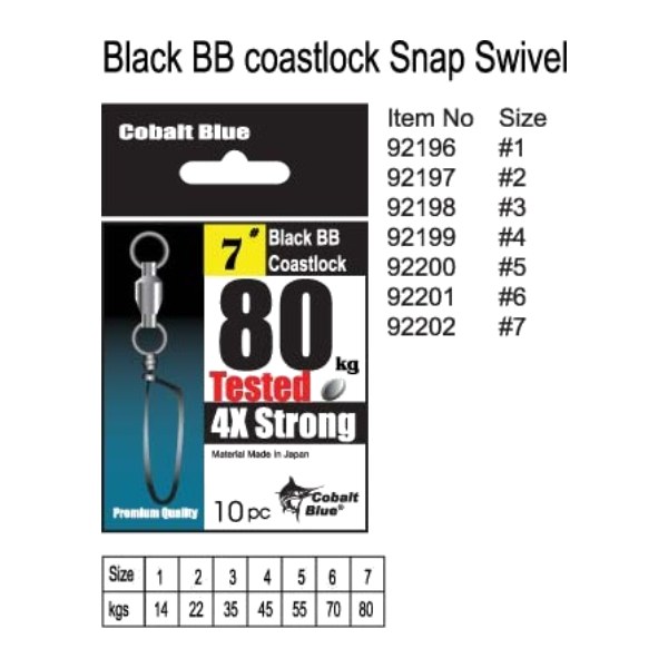 Cobalt Blue Ball Bearing Coastlock Snap S