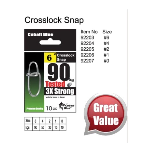 Cobalt Blue Crosslock Snap
