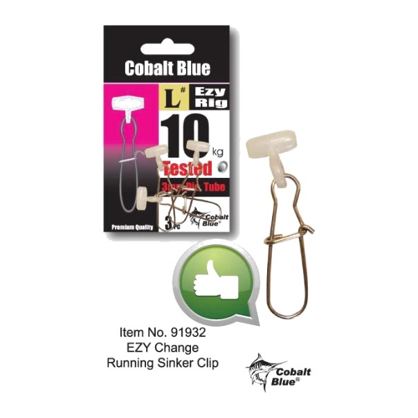 Cobalt Blue EZY change sinker clip