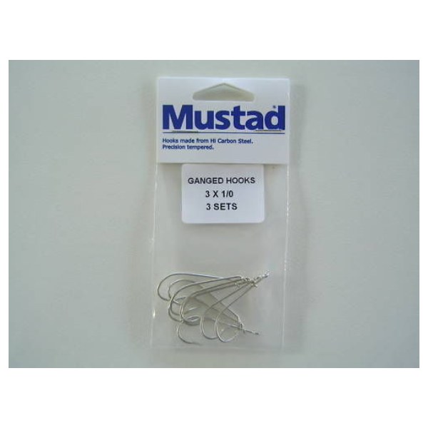 Mustad Ganged Hook 3 Sets 3X