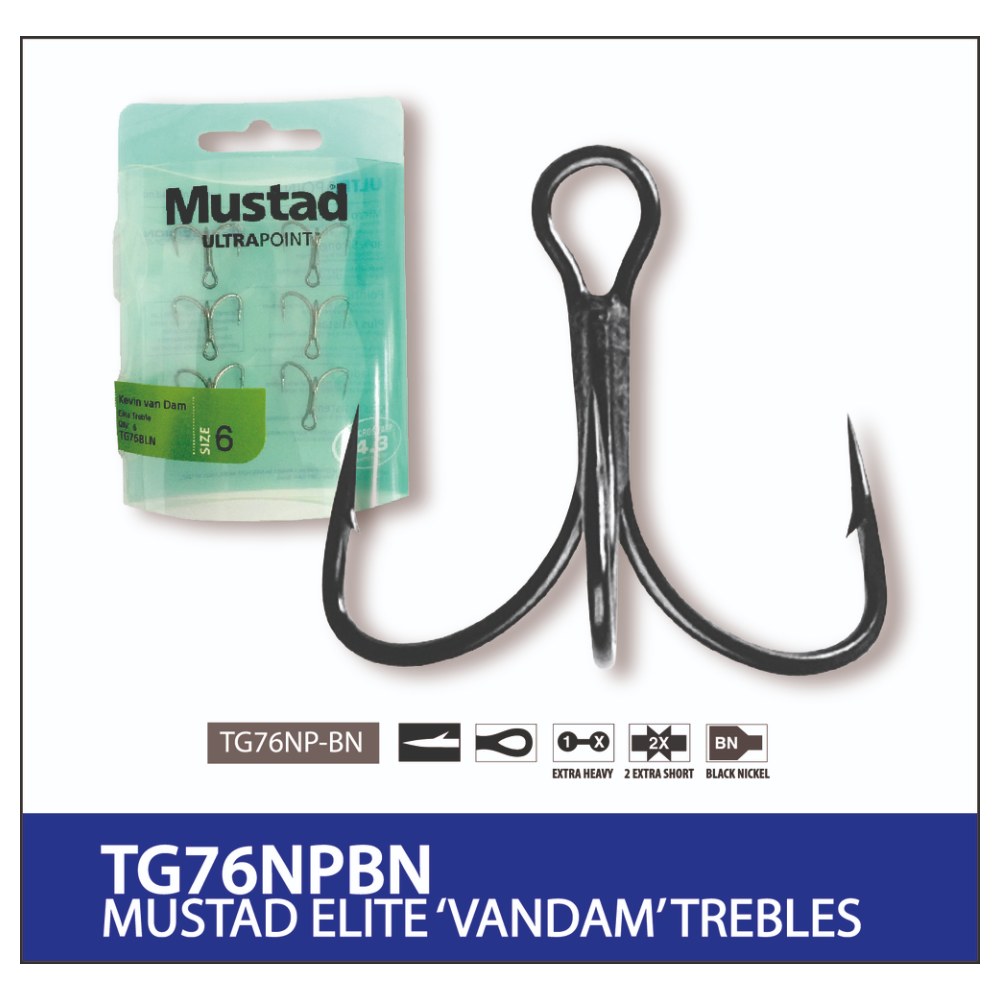 Mustad Tg76Np-Bn Van Dam Treble