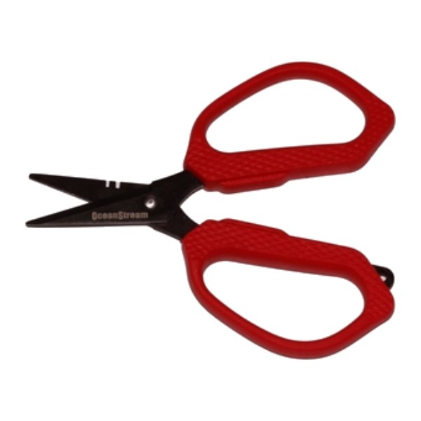 Ocean Stream Scissors Braid 4.7" Red Handle
