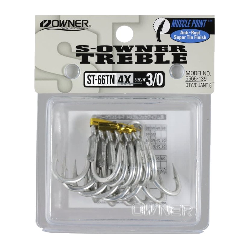 Owner St66Tn Trebble Hooks