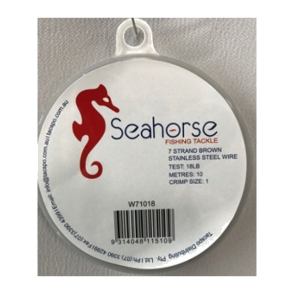 Seahorse 7 Strand SS Wire Brown 10m