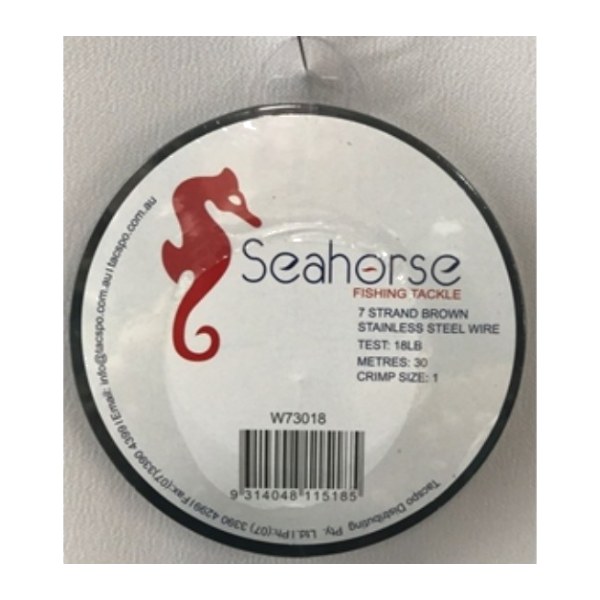 Seahorse 7 Strand SS Wire Brown 30m