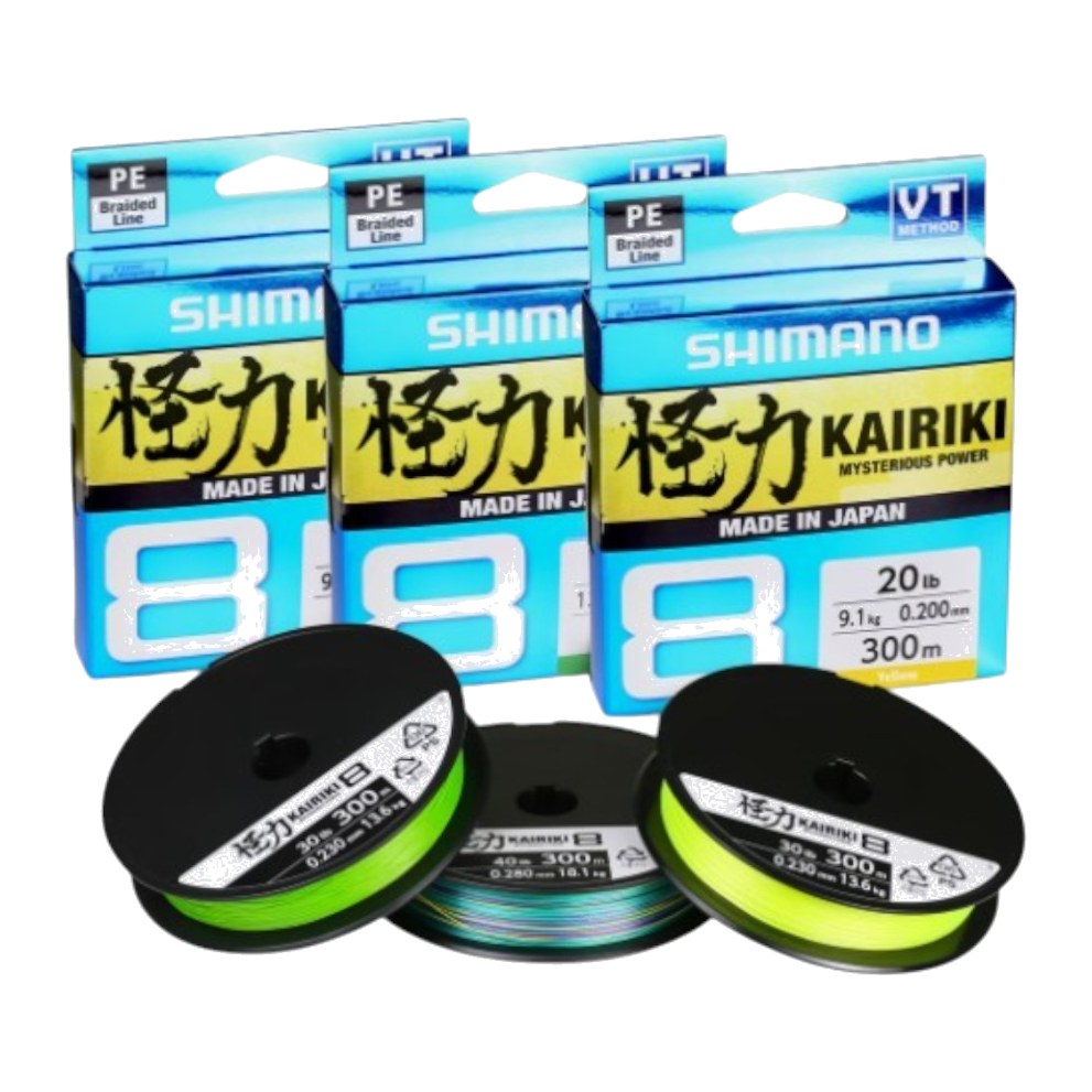 Shimano Kairiki 8 PE Braid 300m (Yellow)