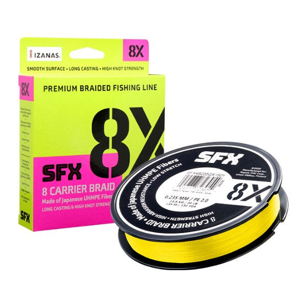 Sufix Sfx 8X Braided Line 300Yds Yellow